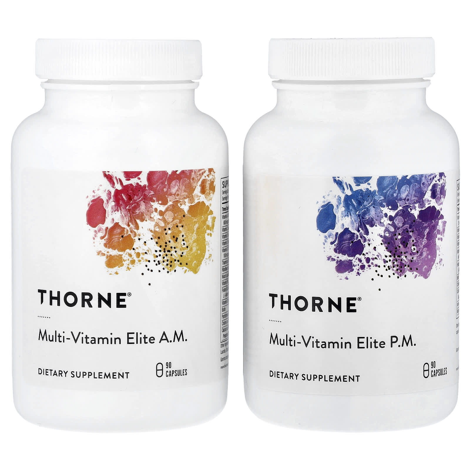 Thorne, 複合維他命精華,早晚使用,2 瓶,每瓶 90 粒膠囊