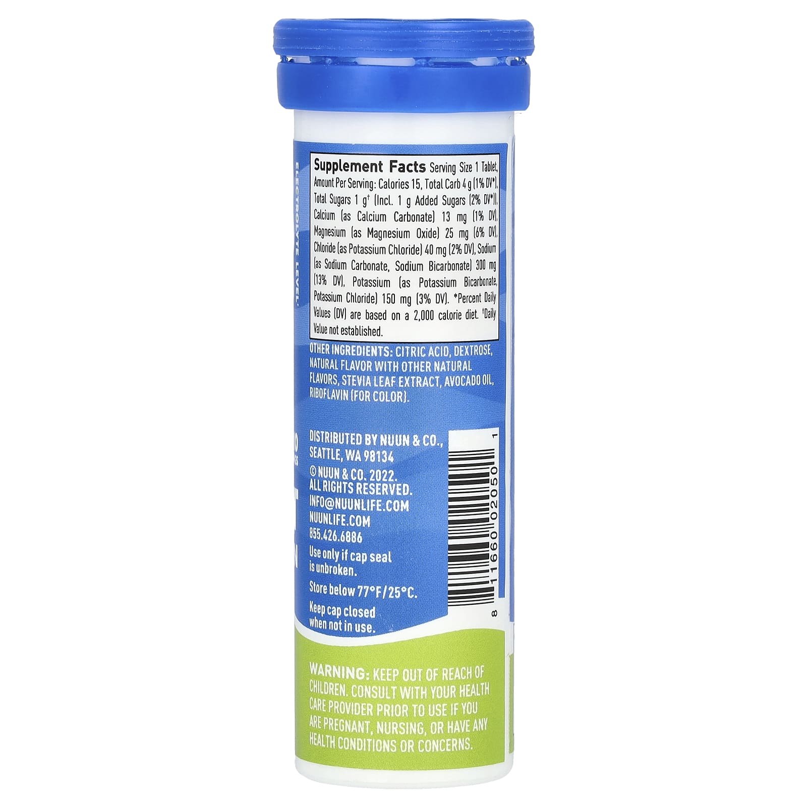 Nuun, 運動補水,泡騰電解質飲品,檸檬酸橙味,10 片