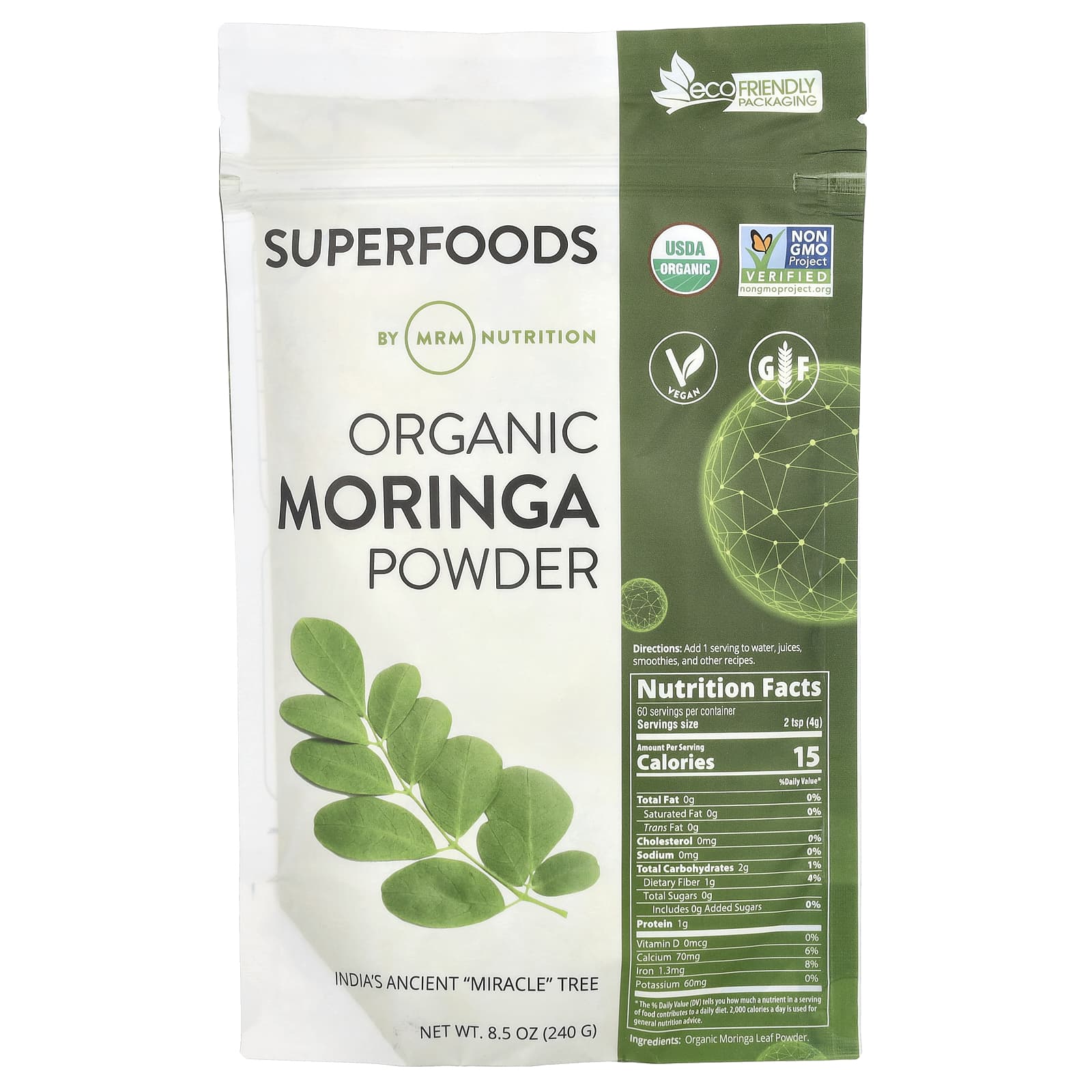 MRM Nutrition, 有機辣木粉,8.5 盎司(240 克)