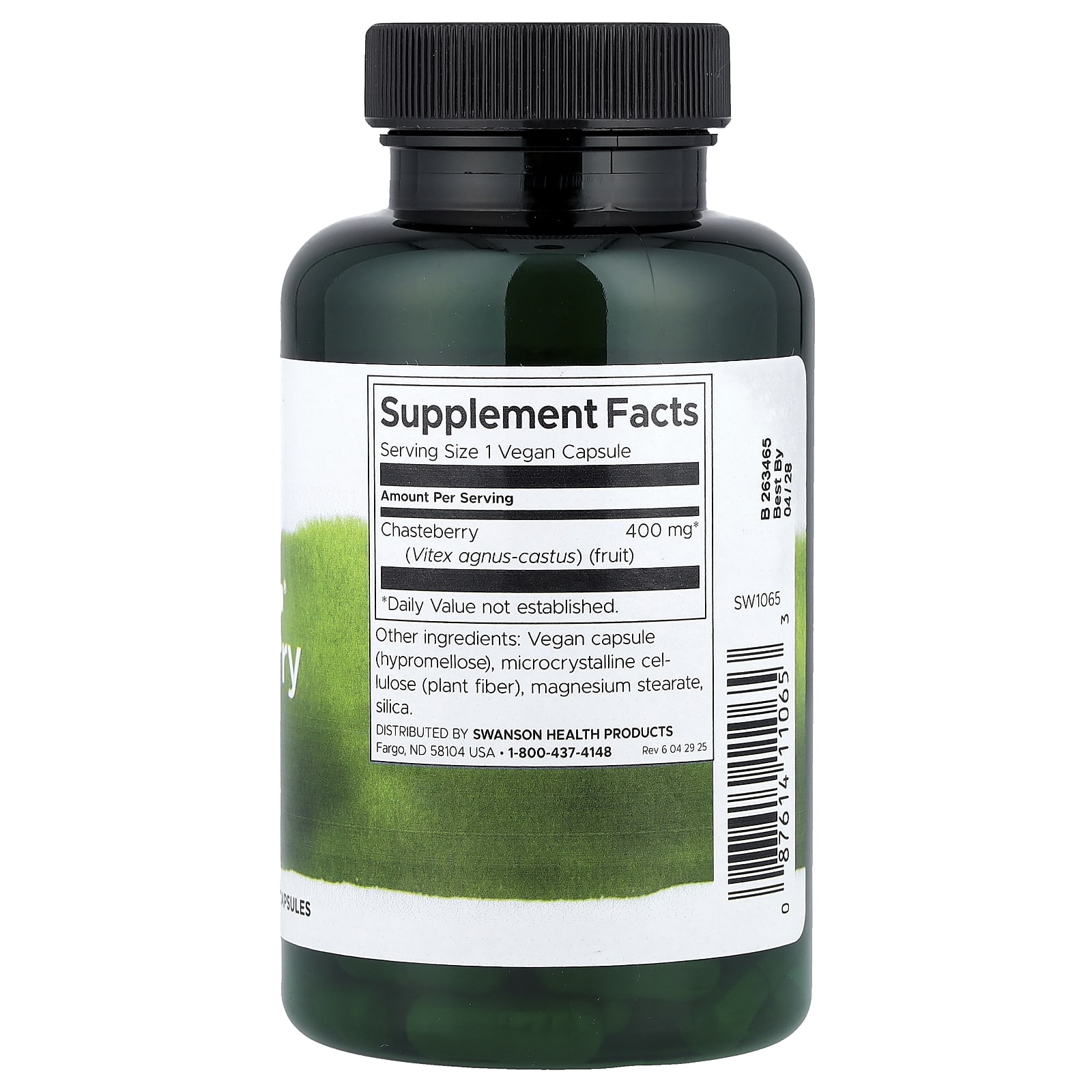 Swanson Vitamins, Full Spectrum® 聖潔莓,400 毫克,120 粒全素膠囊