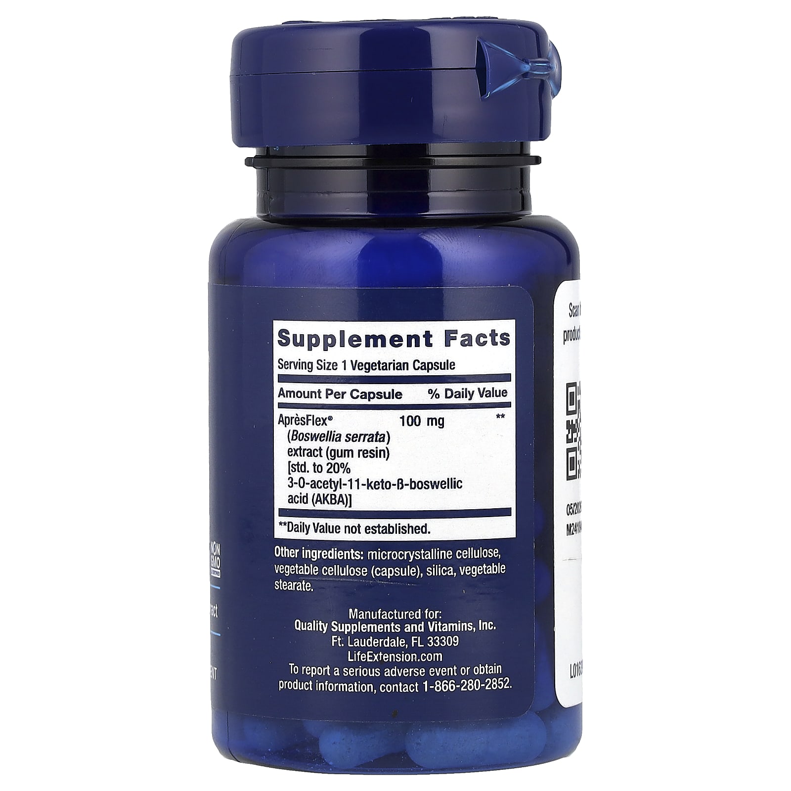 Life Extension, 含 ApresFlex 的 5-LOX 控制劑,100 毫克,60 粒素食膠囊