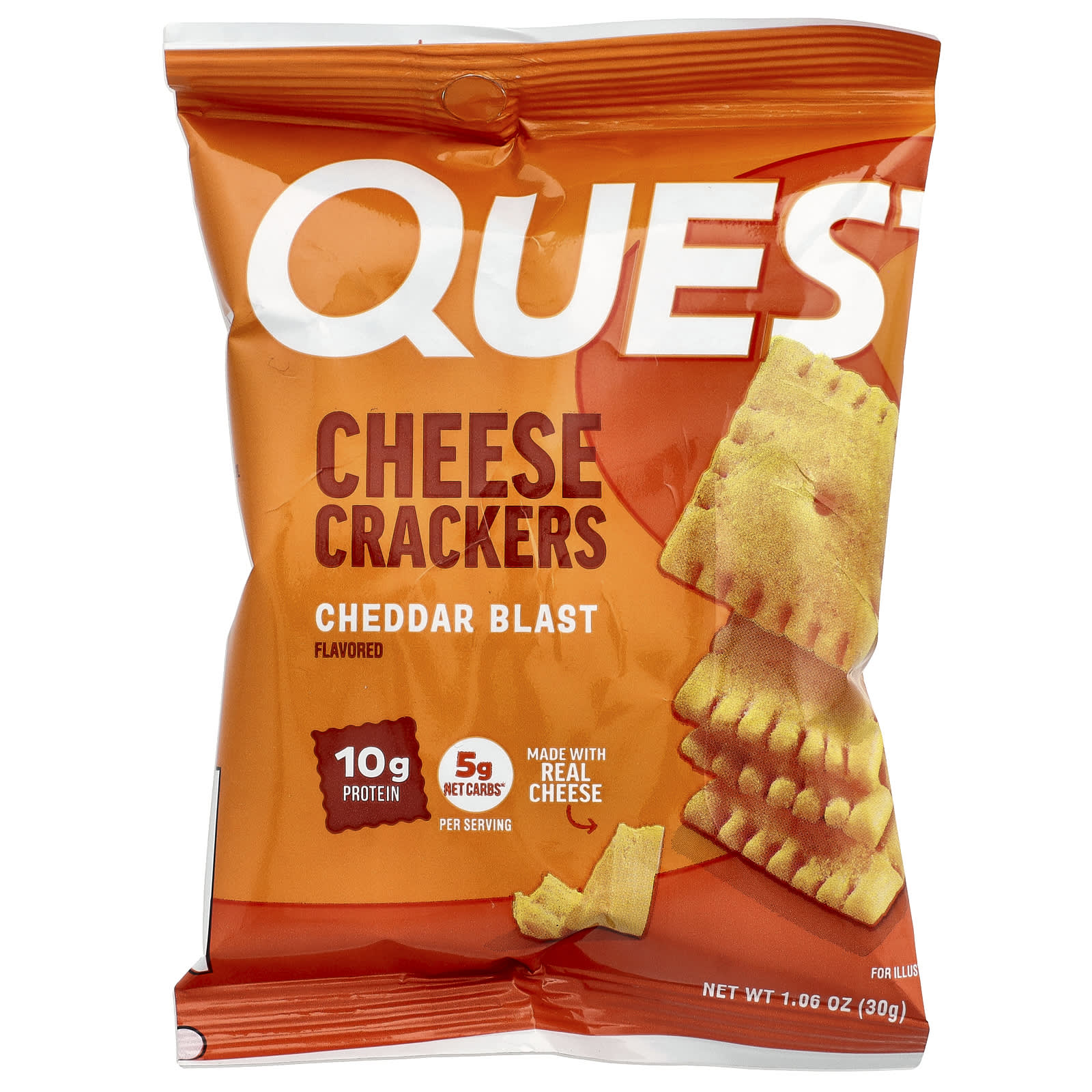 Quest Nutrition, 乳酪餅乾,勁爆切達乳酪,4 袋,每袋 1.06 盎司(30 克)