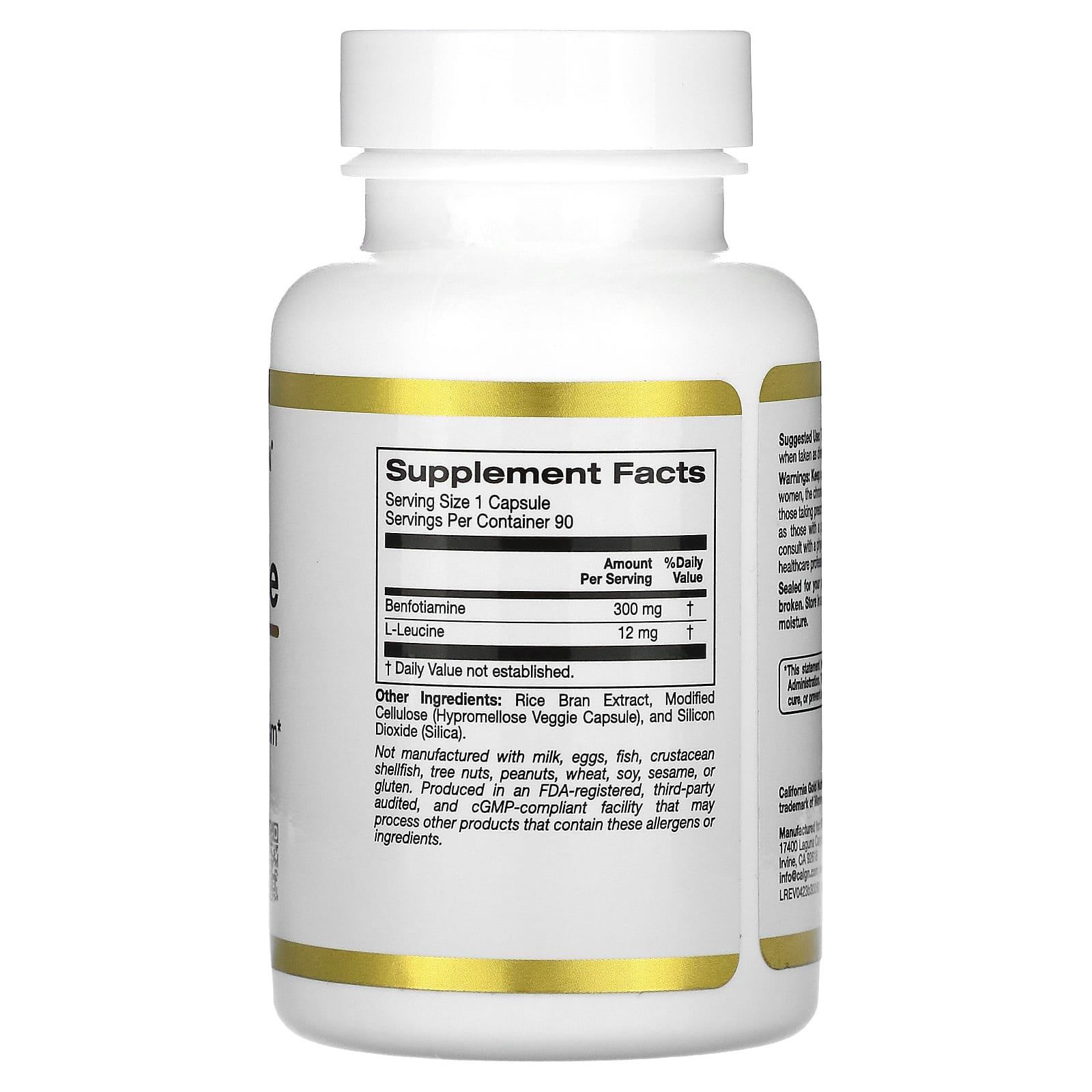 California Gold Nutrition, 苯磷硫胺,300 毫克,90 粒素食膠囊