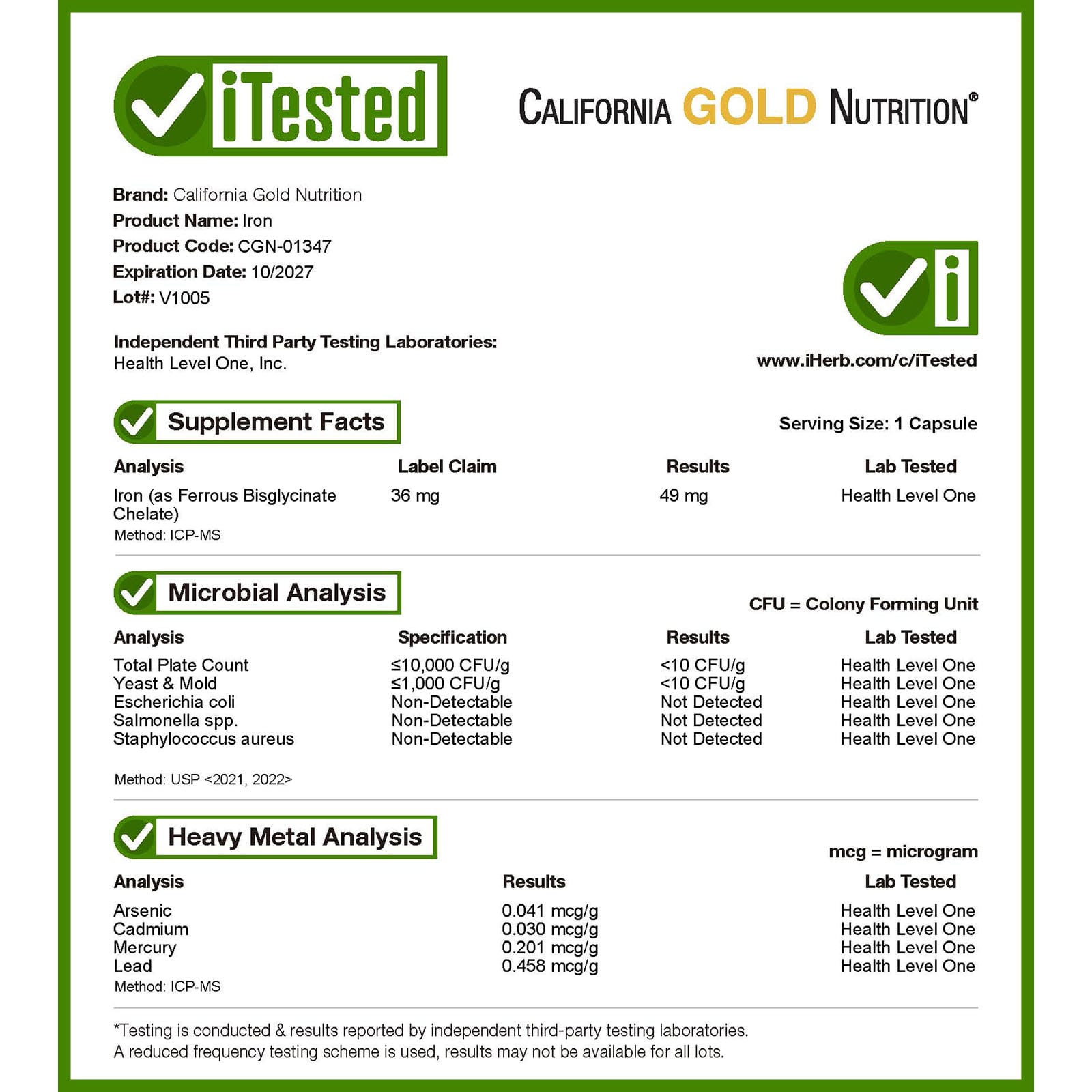 California Gold Nutrition, Ferrochel® 鐵(雙甘氨酸),36 毫克,90 粒素食膠囊