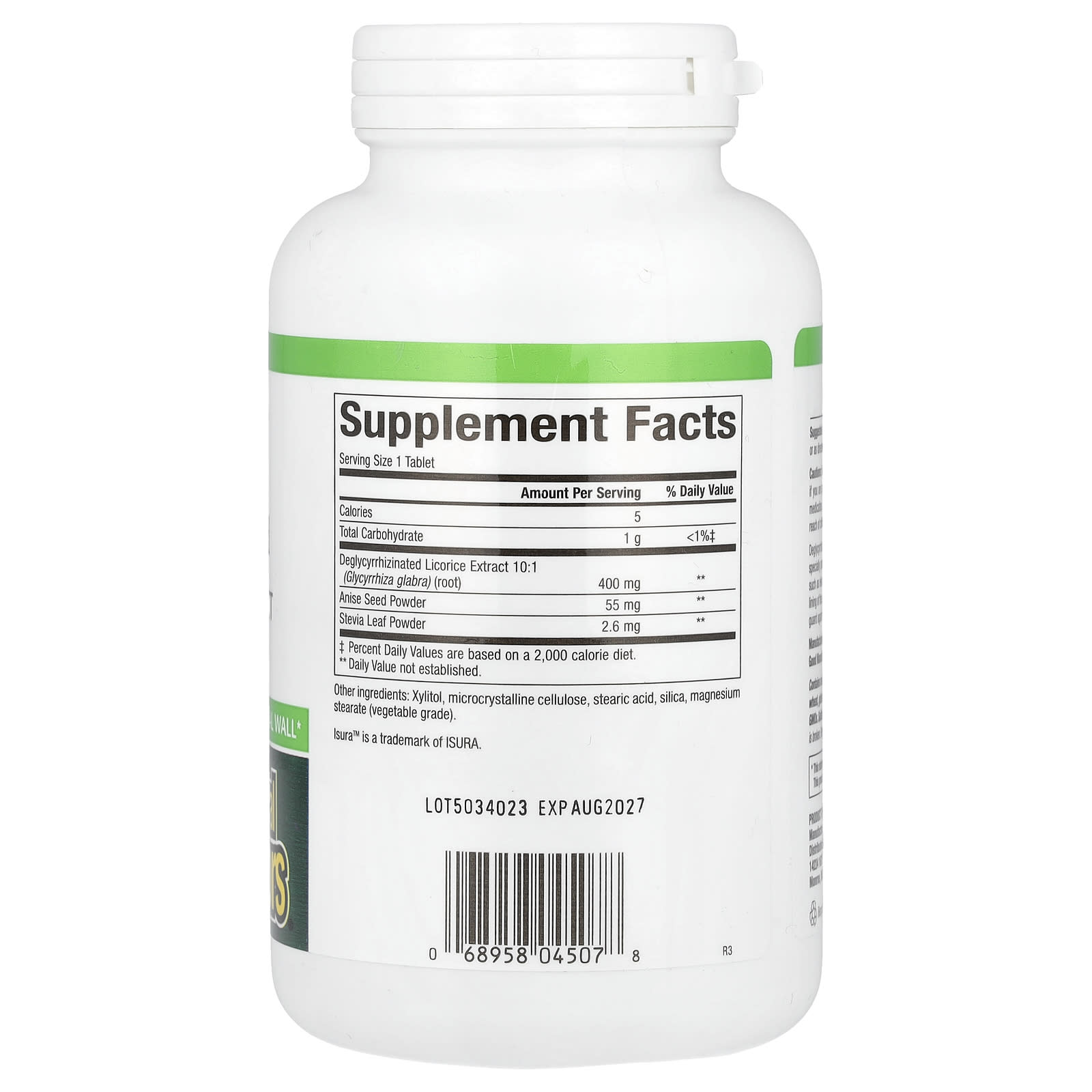 Natural Factors, DGL,解甘草提取物,180 片咀嚼片