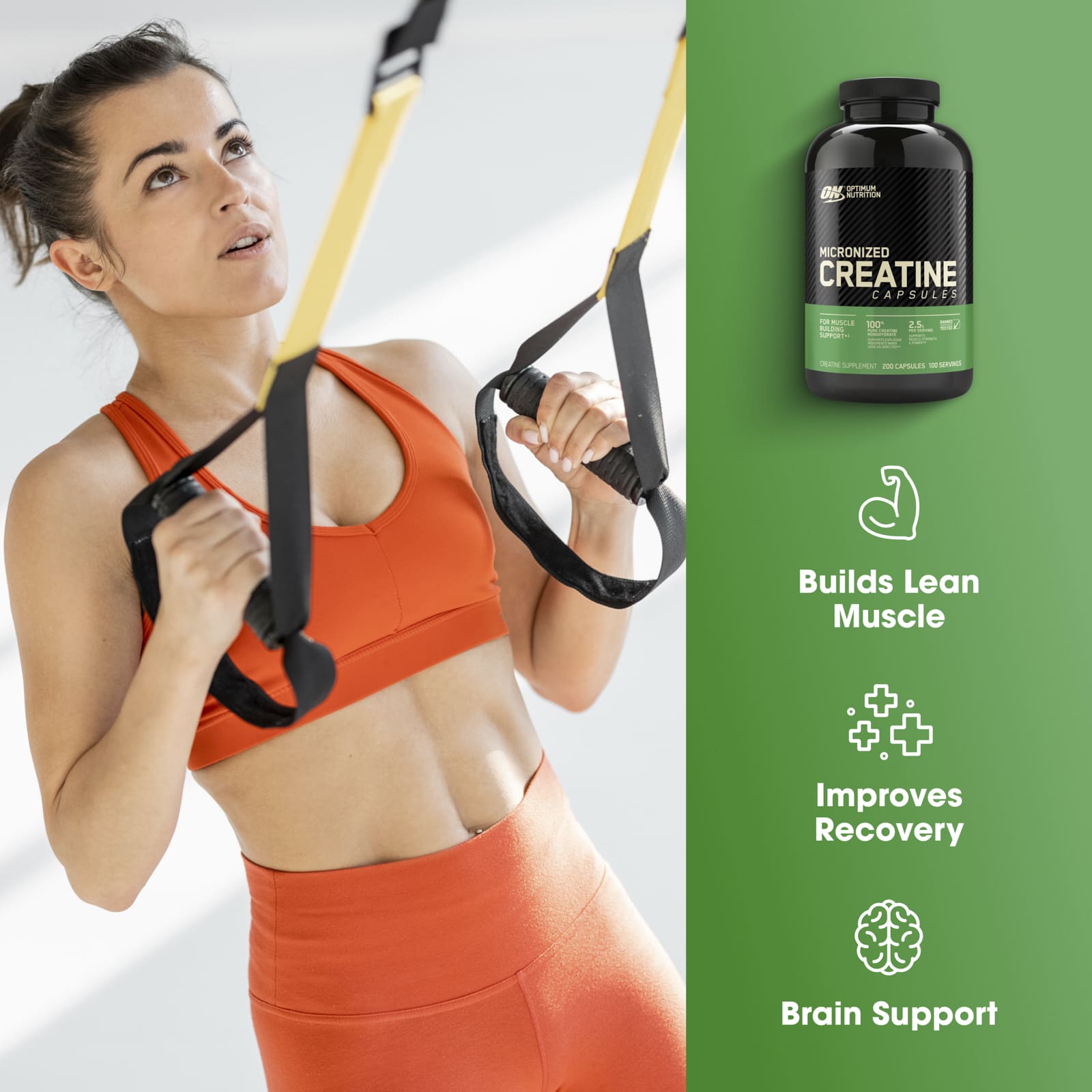 Optimum Nutrition, 微粒化肌酸膠囊,200 粒(每粒 1.25 克)