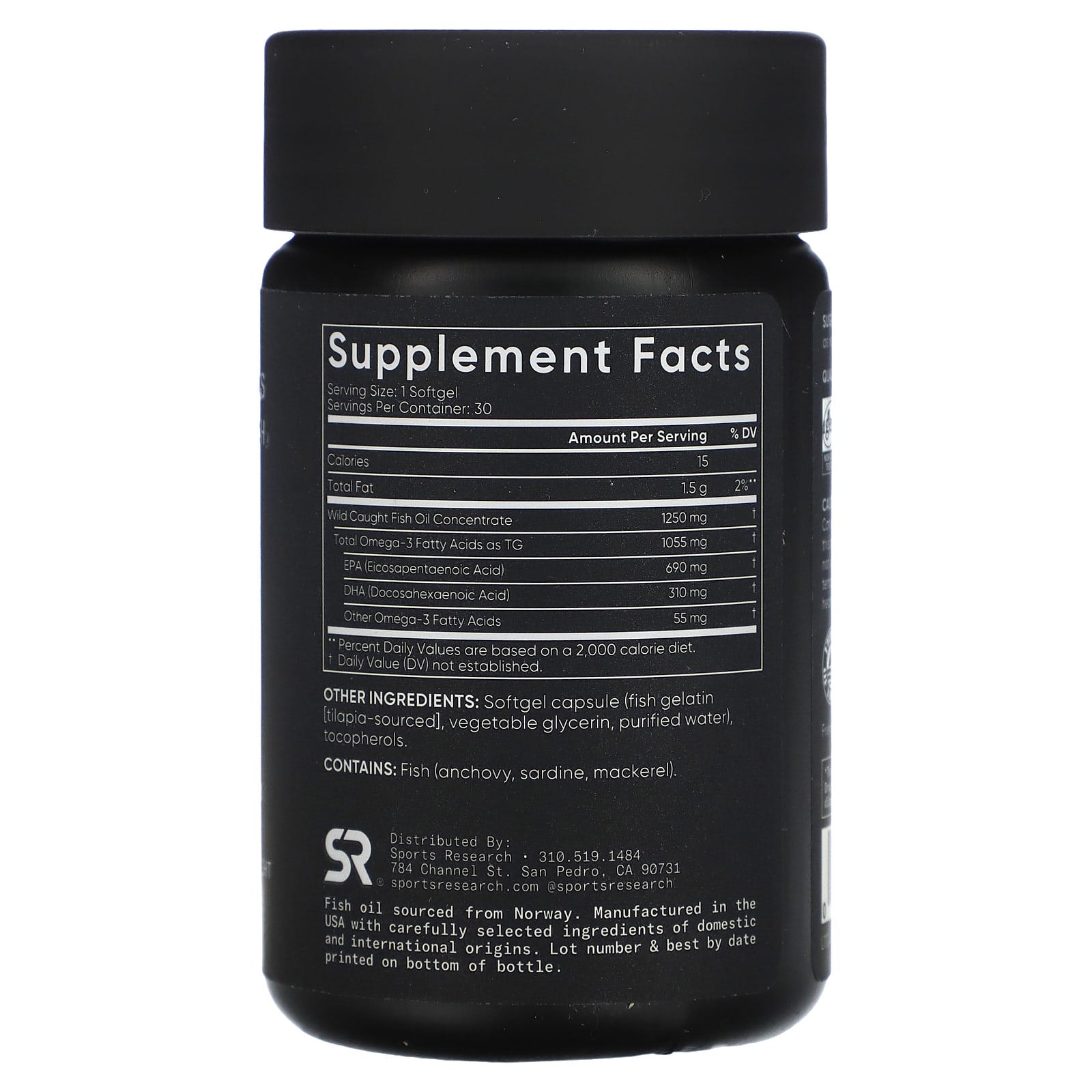 Sports Research, Omega-3 魚油,三倍功效,30 粒軟凝膠