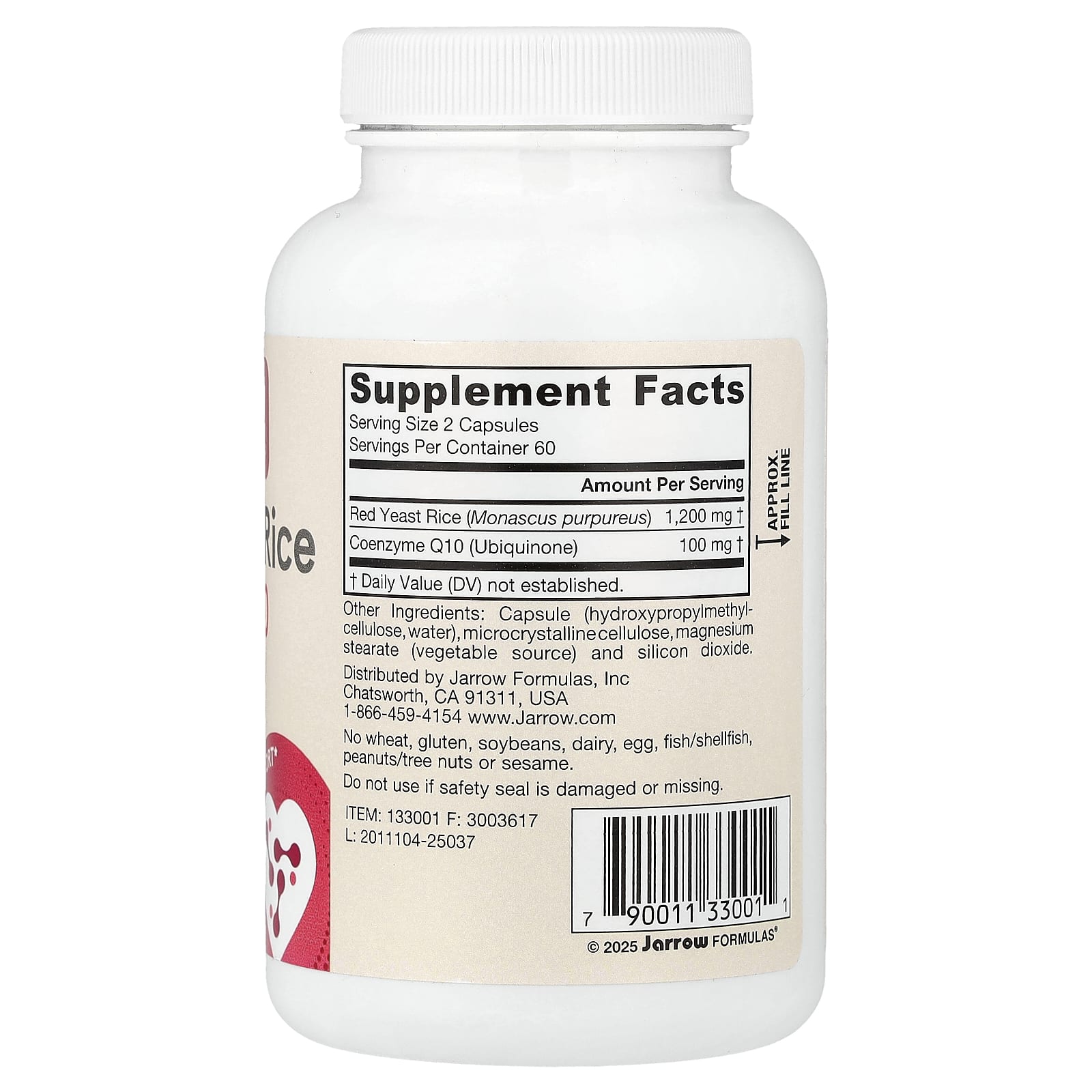 Jarrow Formulas, 紅曲米 + 輔酶 Q10,120 粒素食膠囊