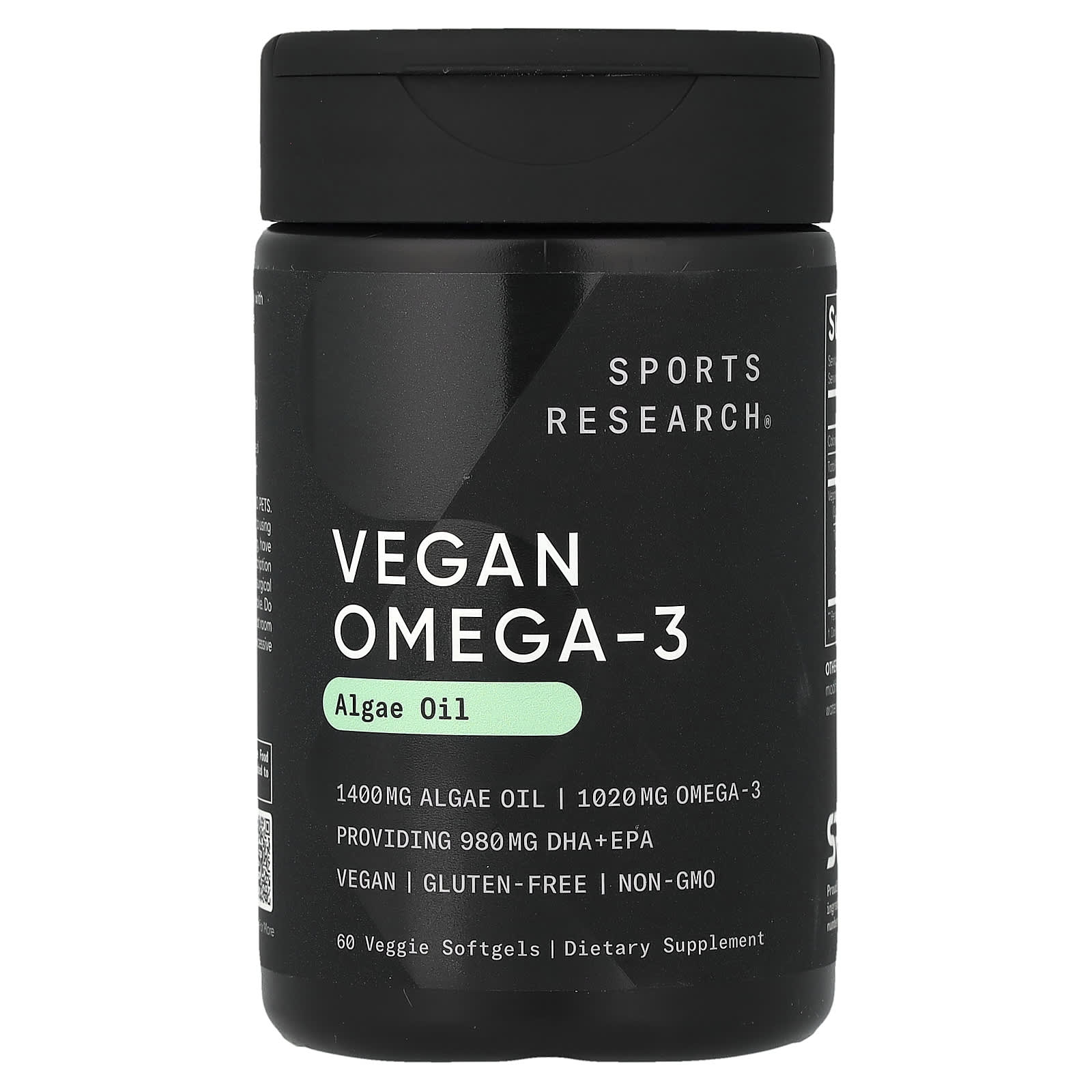 Sports Research, 素食 Omega-3,60 粒軟膠囊