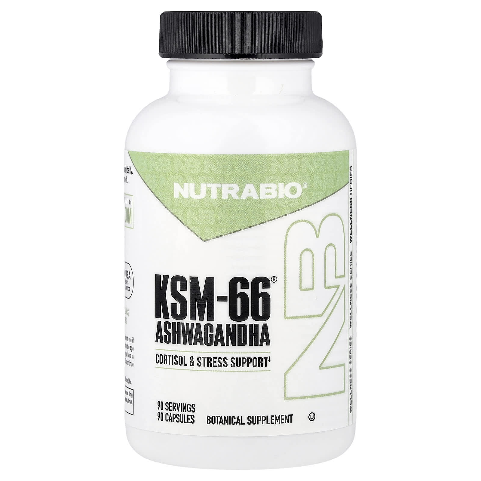 NutraBio, 南非醉茄 KSM-66,600 毫克,90 粒素食膠囊