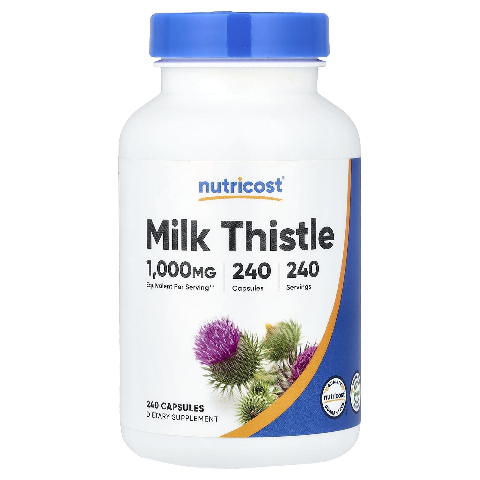 Nutricost, 水飛薊,250 毫克,240 粒膠囊