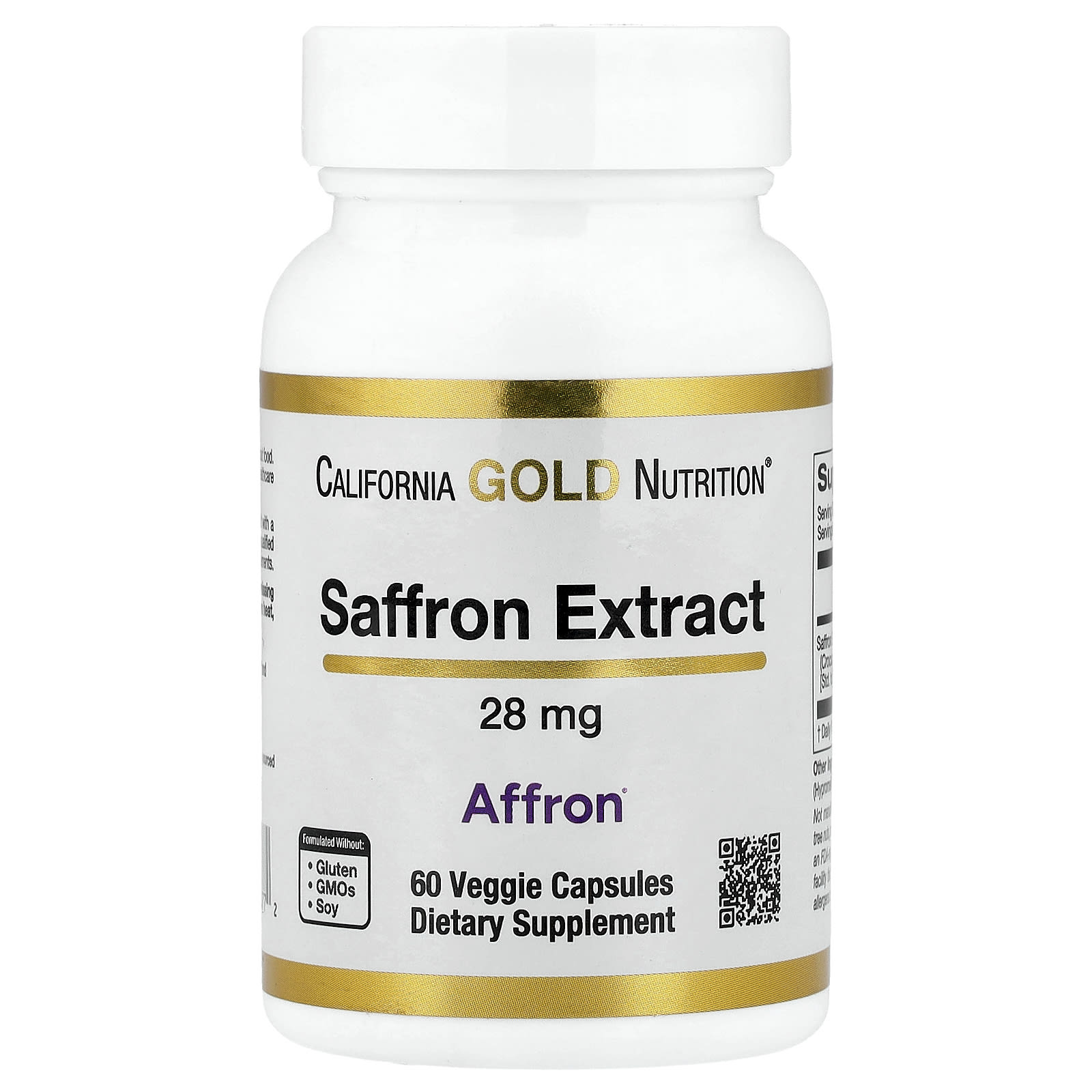 California Gold Nutrition, Affron® 番紅花提取物,28 毫克,60 粒素食膠囊