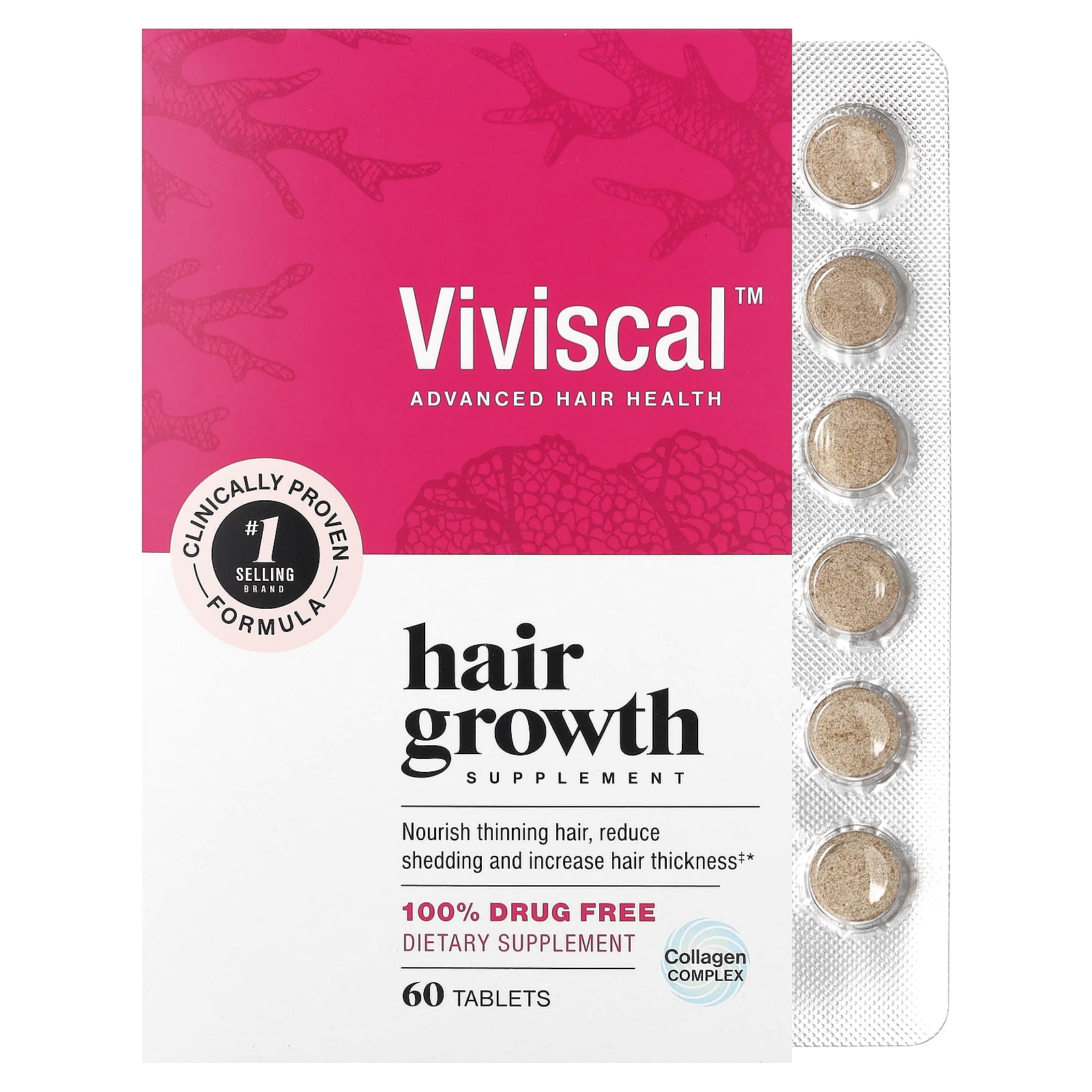 Viviscal, 頭髮生長補劑,60 片