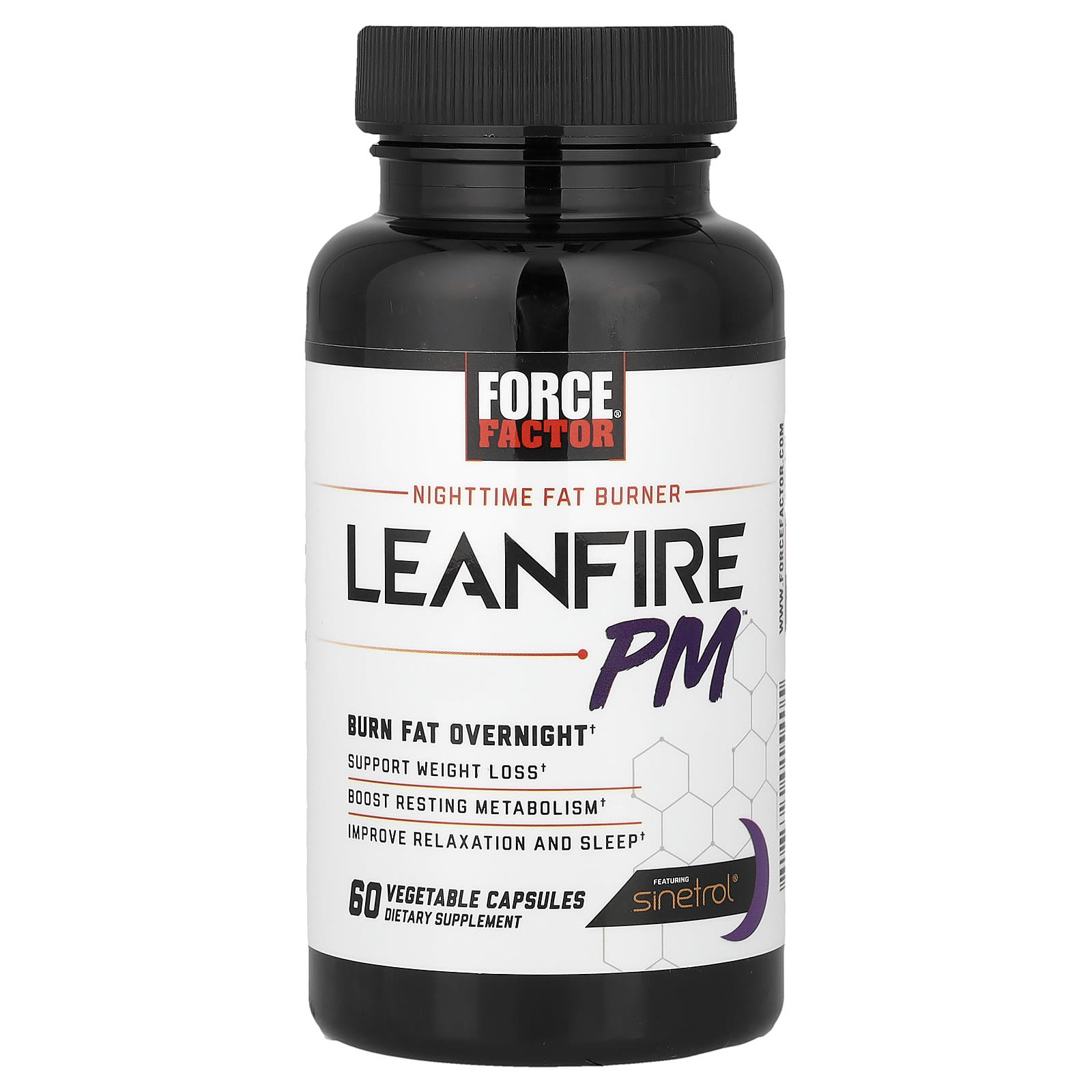 Force Factor, Leanfire PM,夜間脂肪消耗劑,60 粒素食膠囊