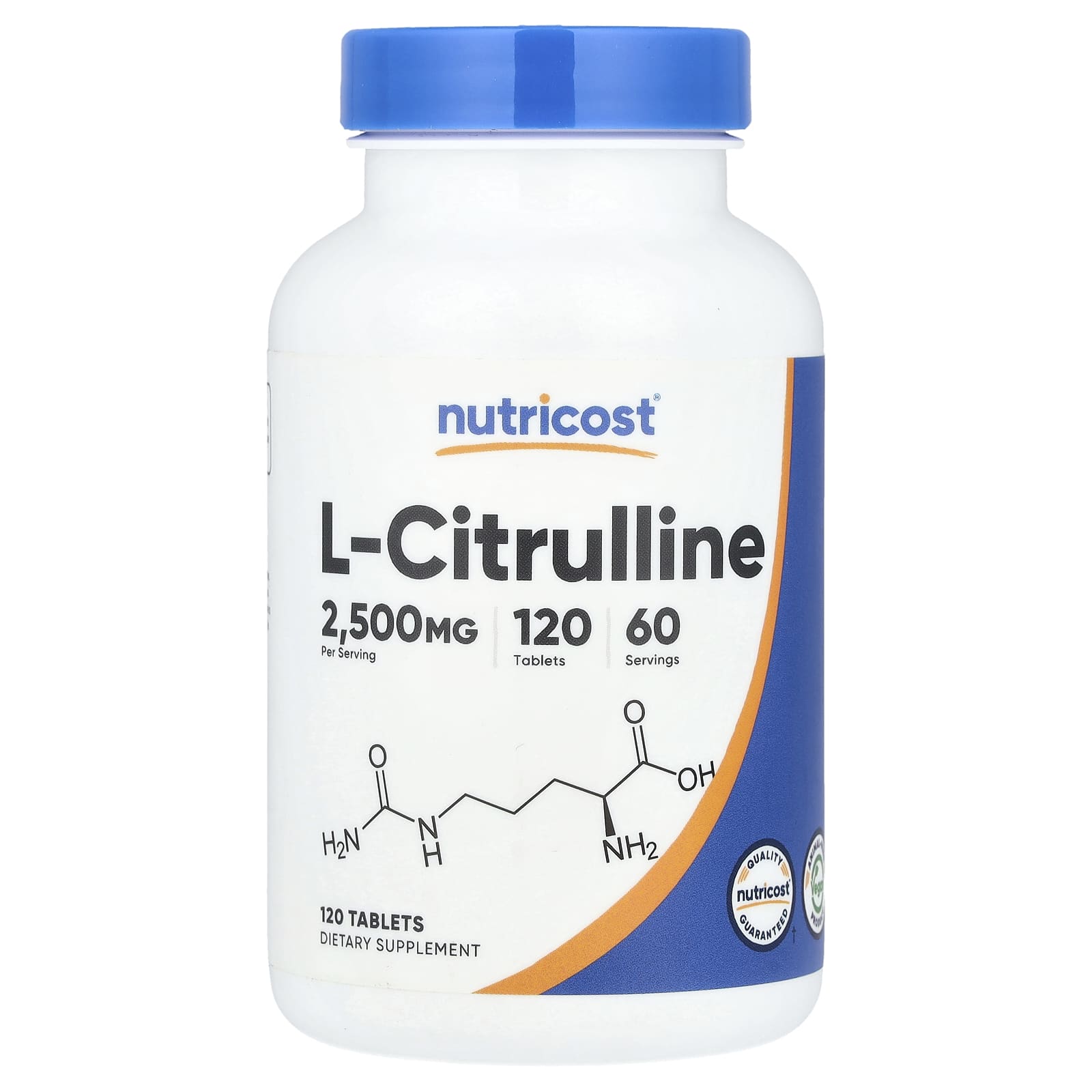 Nutricost, L-瓜氨酸,2500 毫克,120 片(每片 1250 毫克)