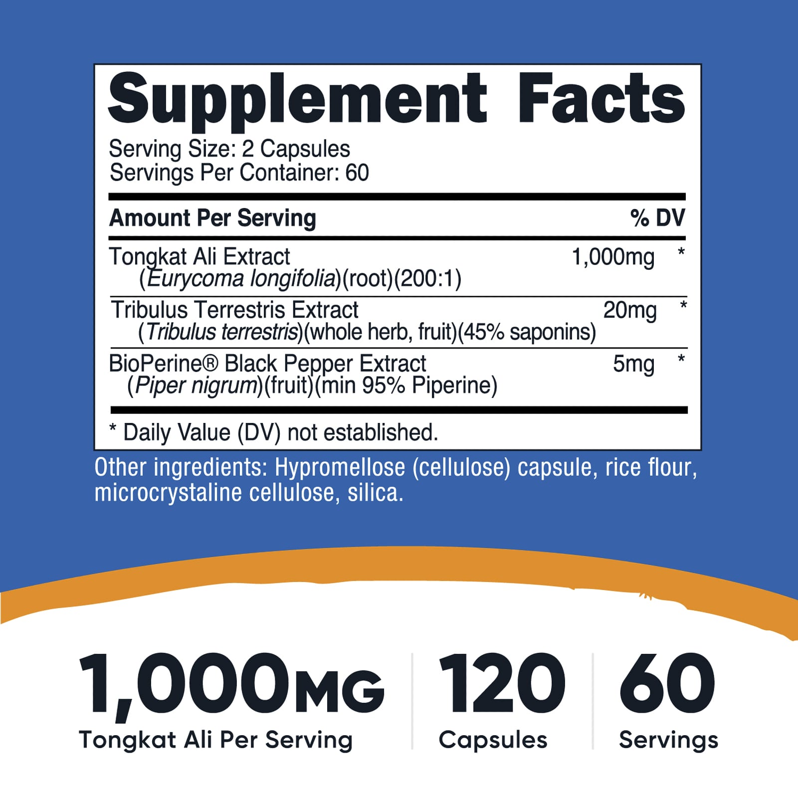 Nutricost, 東革阿里,1000 毫克,120 粒膠囊(每粒膠囊 500 毫克)