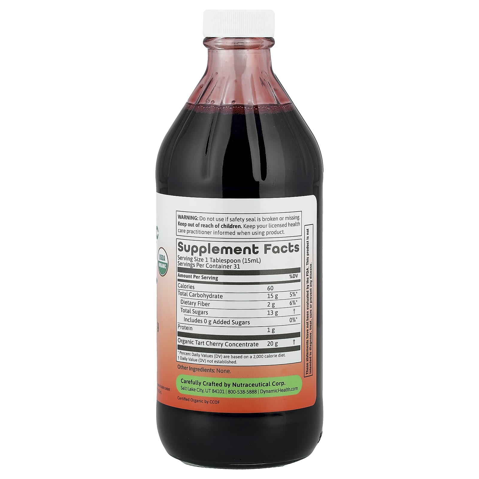 Dynamic Health, Once Daily Tart Cherry, Ultra 5X, 全 Juice Concentrate, 16 fl oz (473 ml)