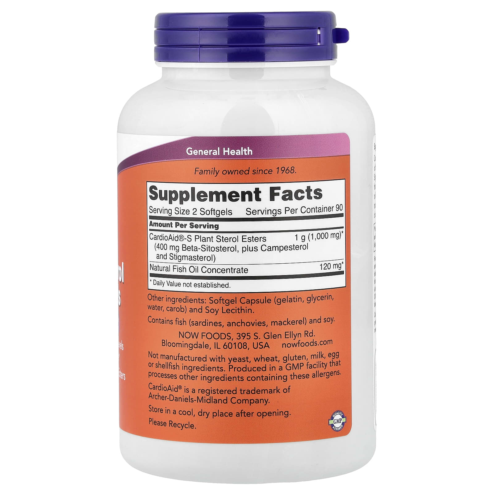 NOW Foods, Β-穀甾醇植物甾醇,180 粒軟凝膠