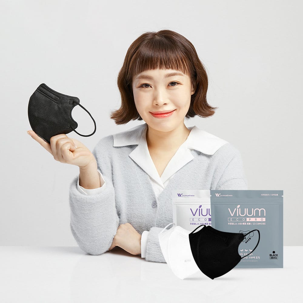 韓國製造 | Viuum 醫療級KF94 V面立體成人口罩 (白/黑色) 100個