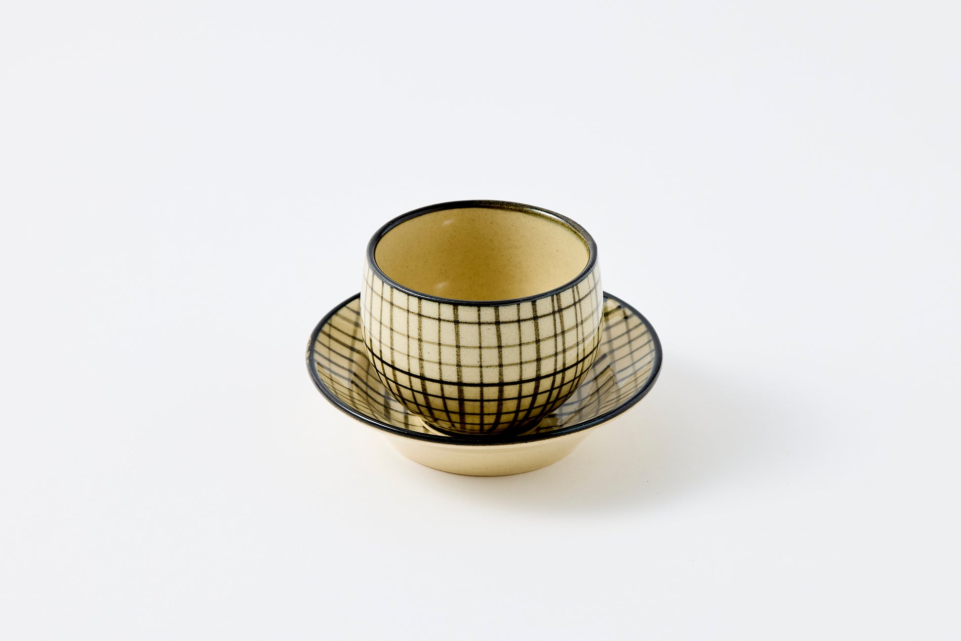 FD Lattice Sencha Teacup & Saucer Hasami Porcelain